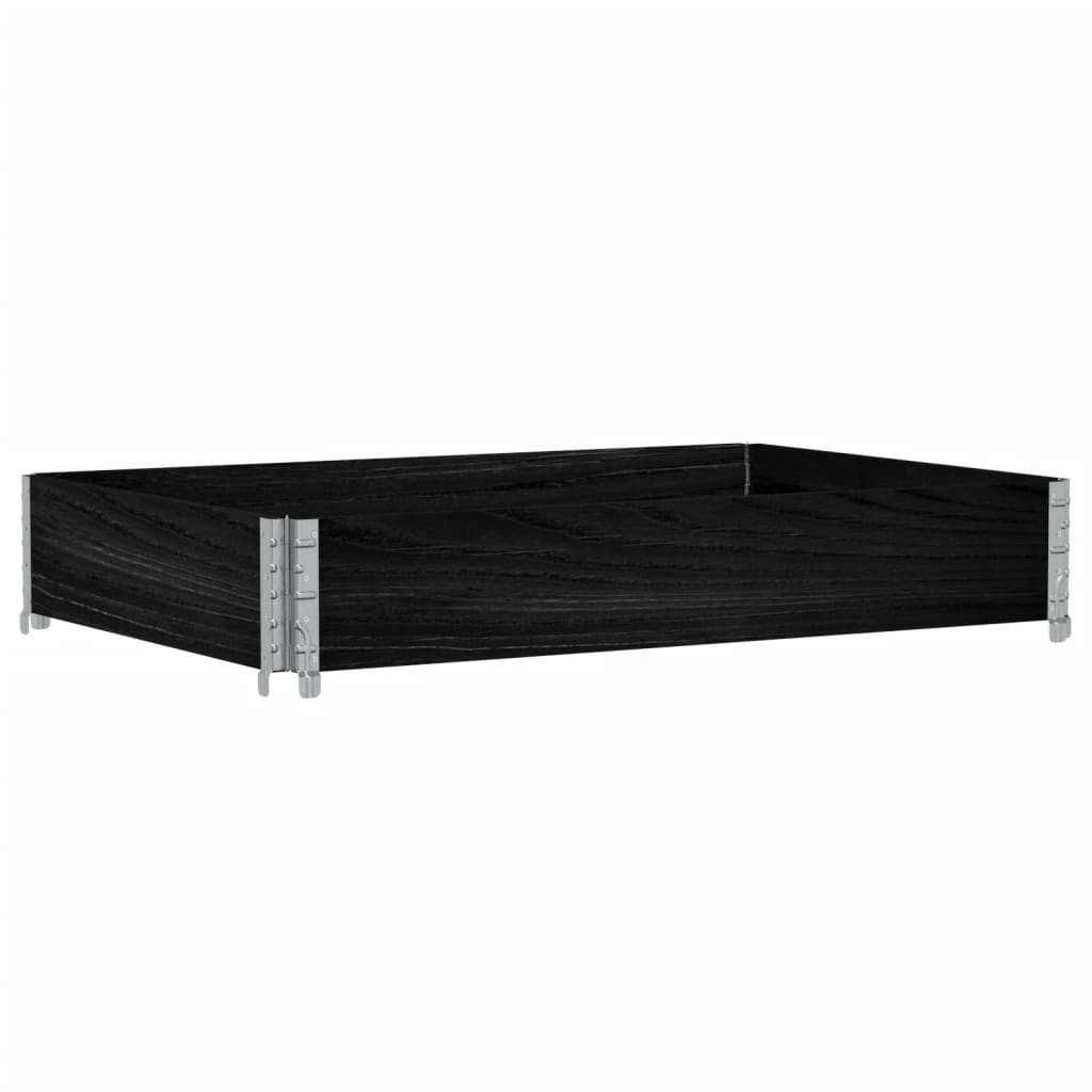 Kuormalavan Reunus Musta 120X80 Cm Täysi Mänty