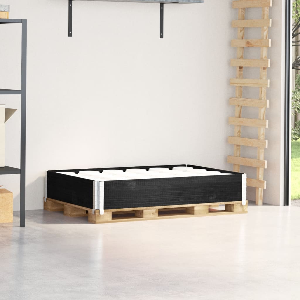 Kuormalavan Reunus Musta 120X80 Cm Täysi Mänty