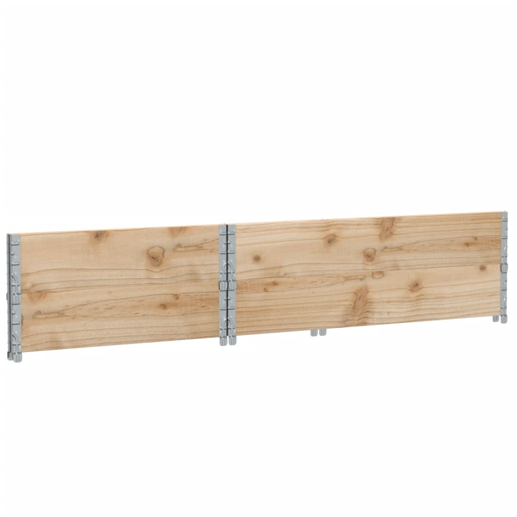 Kuormalavan Reunukset 2 Kpl 120X80 Cm Täysi Mänty
