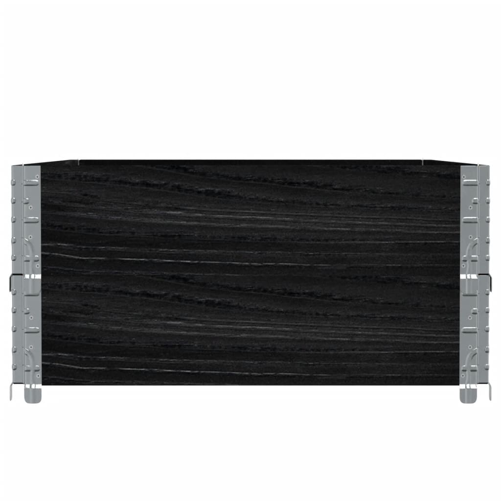 Kuormalavan Reunukset 2 Kpl Musta 120X80 Cm Täysi Mänty