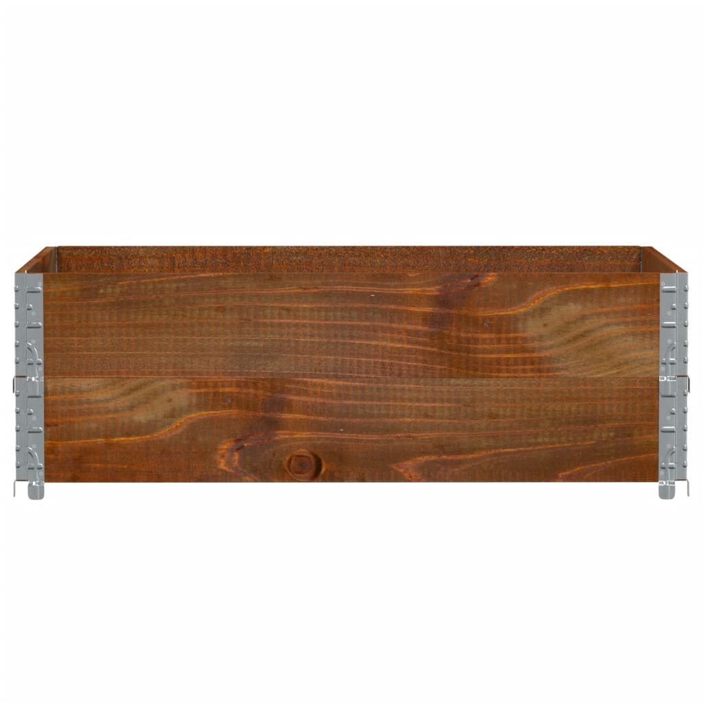Kuormalavan Reunukset 2 Kpl Ruskea 120X80 Cm Täysi Mänty