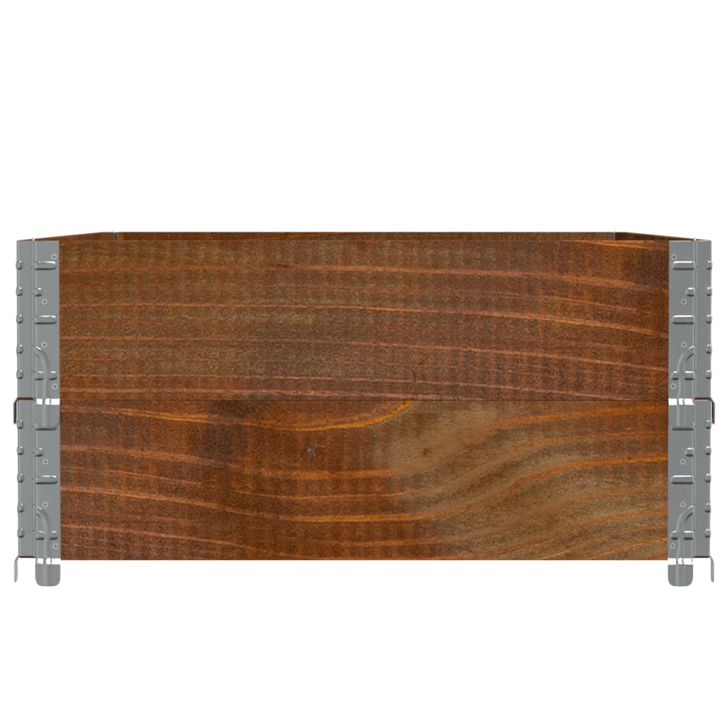 Kuormalavan Reunukset 2 Kpl Ruskea 120X80 Cm Täysi Mänty