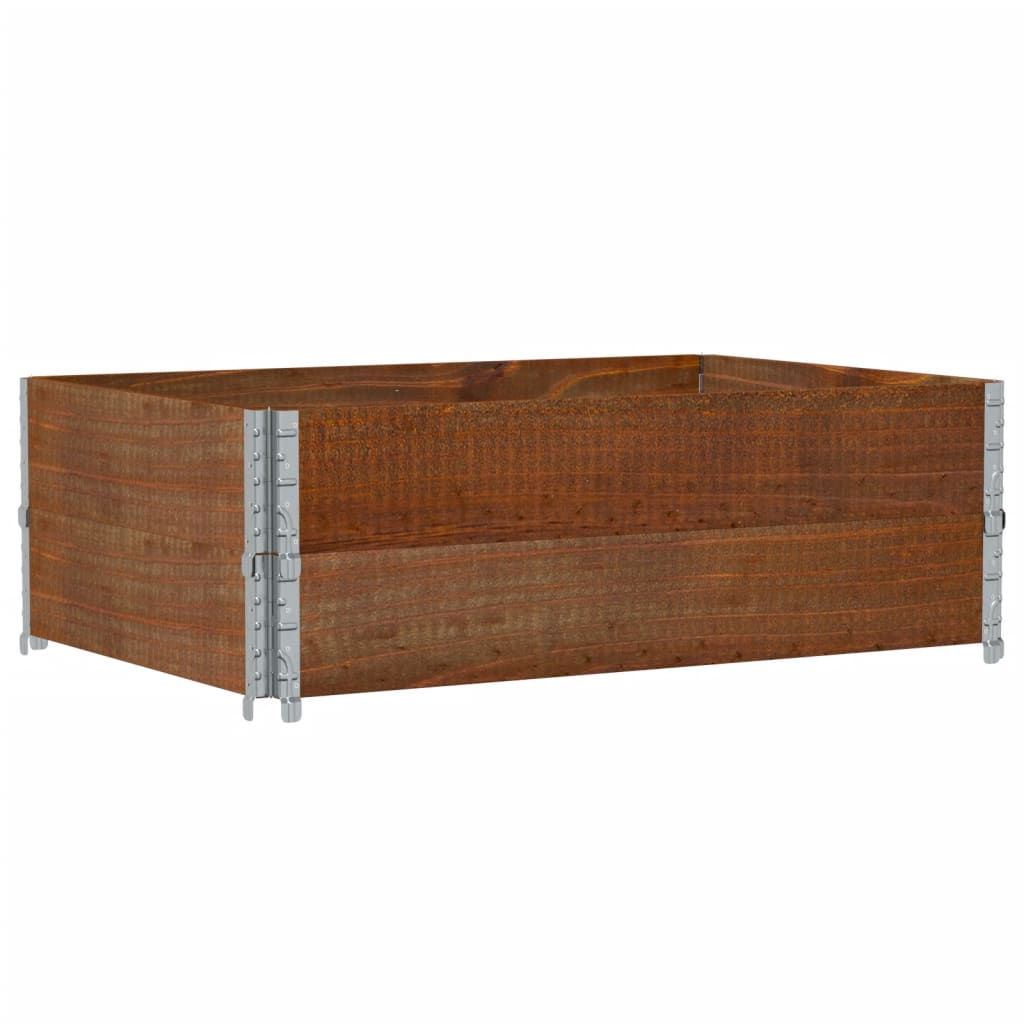 Kuormalavan Reunukset 2 Kpl Ruskea 120X80 Cm Täysi Mänty