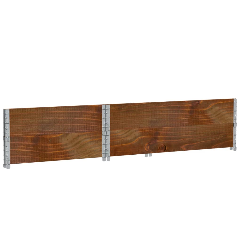 Kuormalavan Reunukset 2 Kpl Ruskea 120X80 Cm Täysi Mänty