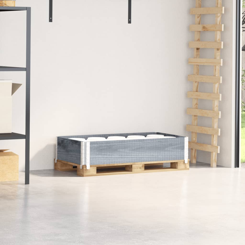 Kuormalavan Reunus Harmaa 100X50 Cm Täysi Mänty