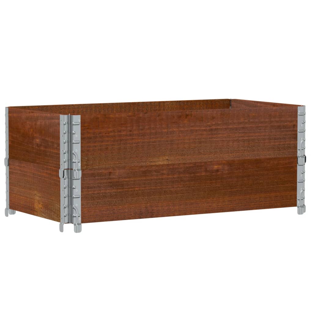 Kuormalavan Reunukset 2 Kpl Ruskea 100X50 Cm Täysi Mänty