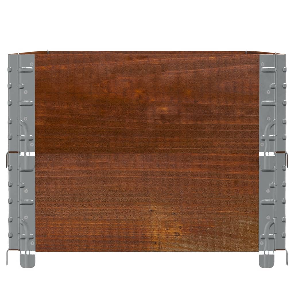 Kuormalavan Reunukset 2 Kpl Ruskea 100X50 Cm Täysi Mänty
