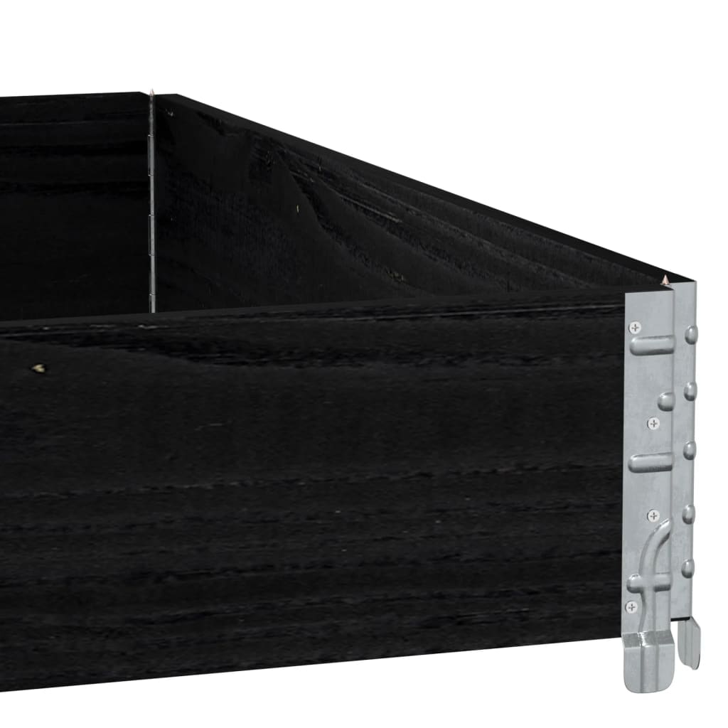 Kuormalavan Reunus Musta 100X100 Cm Täysi Mänty