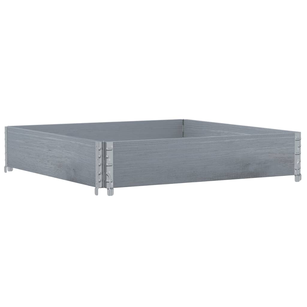 Kuormalavan Reunus Harmaa 100X100 Cm Täysi Mänty