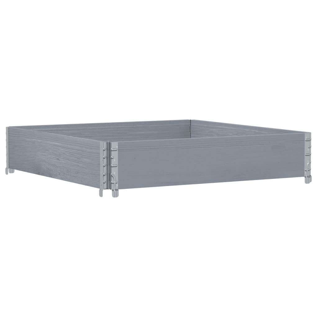 Kuormalavan Reunus Harmaa 100X100 Cm Täysi Mänty