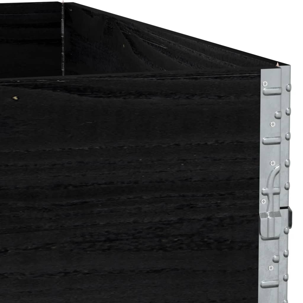 Kuormalavan Reunukset 2 Kpl Musta 100X100 Cm Täysi Mänty