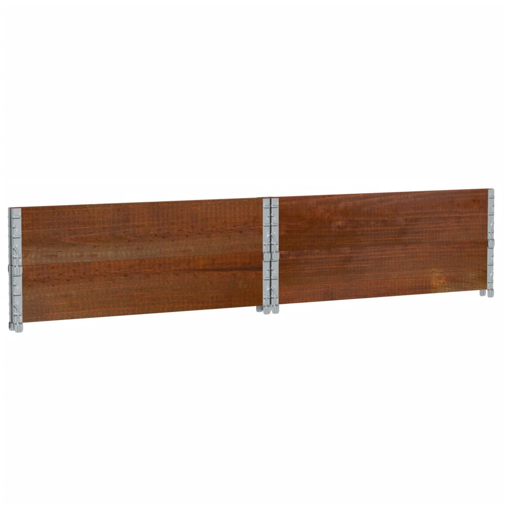 Kuormalavan Reunukset 2 Kpl Ruskea 100X100 Cm Täysi Mänty