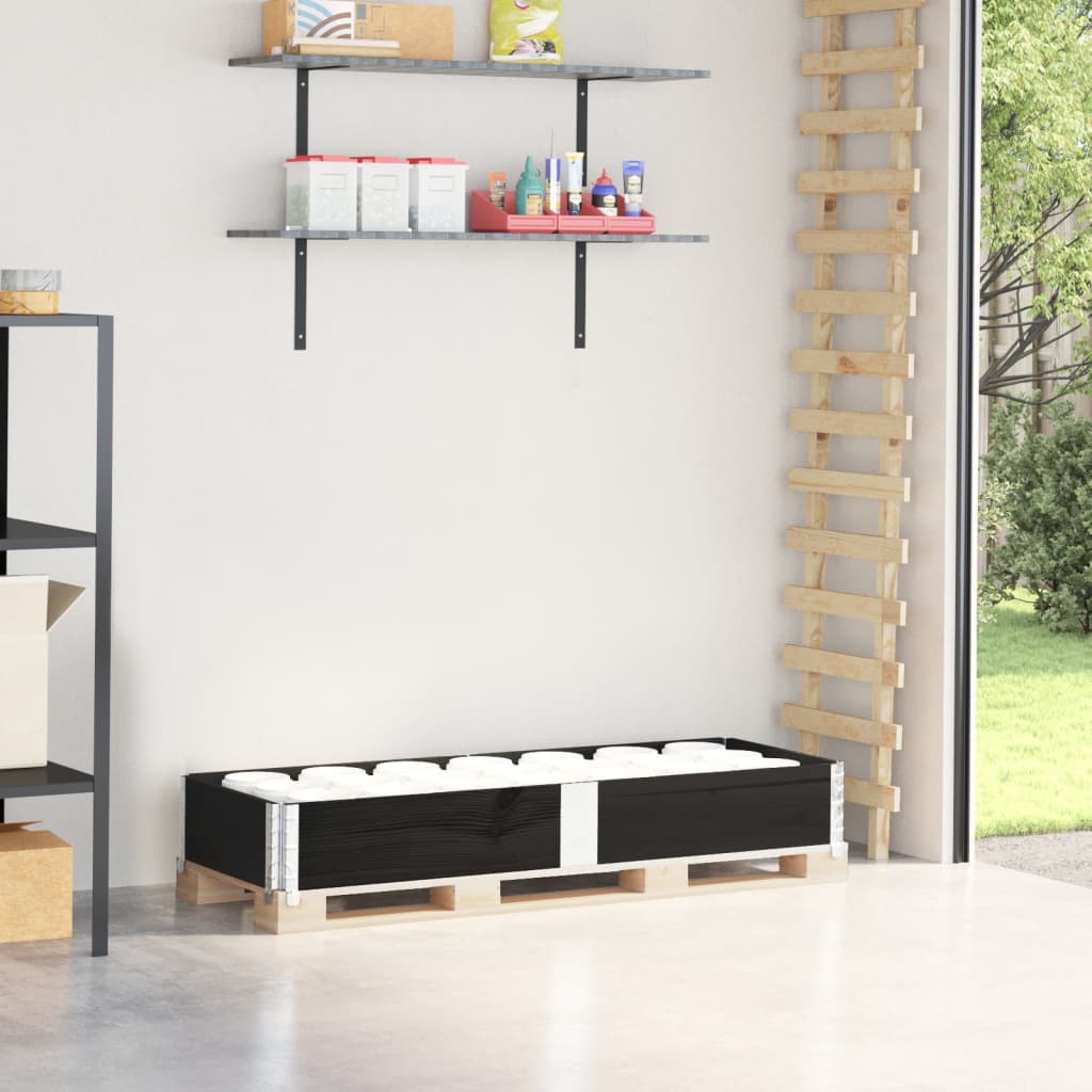 Kuormalavan Reunus Musta 150X50 Cm Täysi Mänty