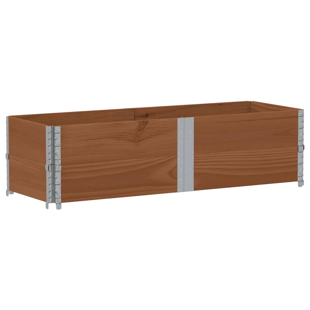 Kuormalavan Reunukset 2 Kpl Ruskea 150X50 Cm Täysi Mänty