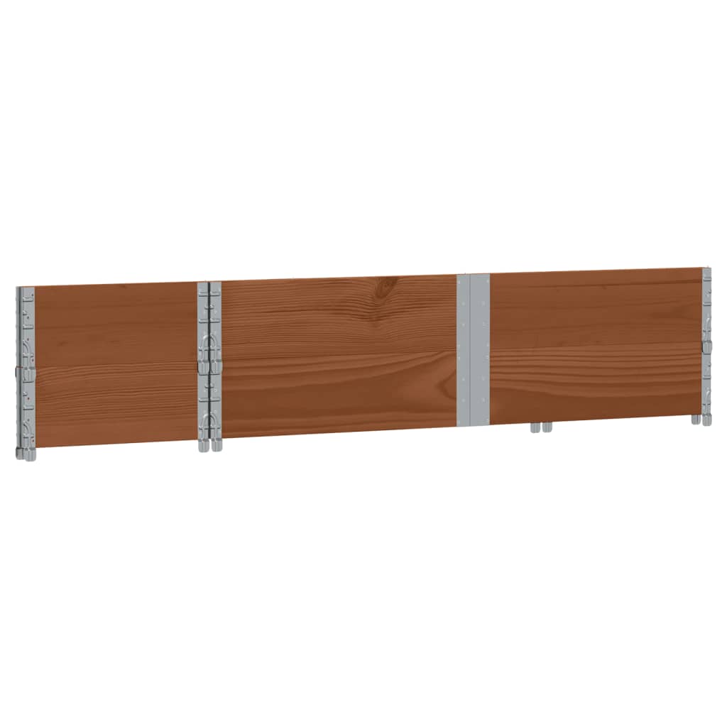 Kuormalavan Reunukset 2 Kpl Ruskea 150X50 Cm Täysi Mänty