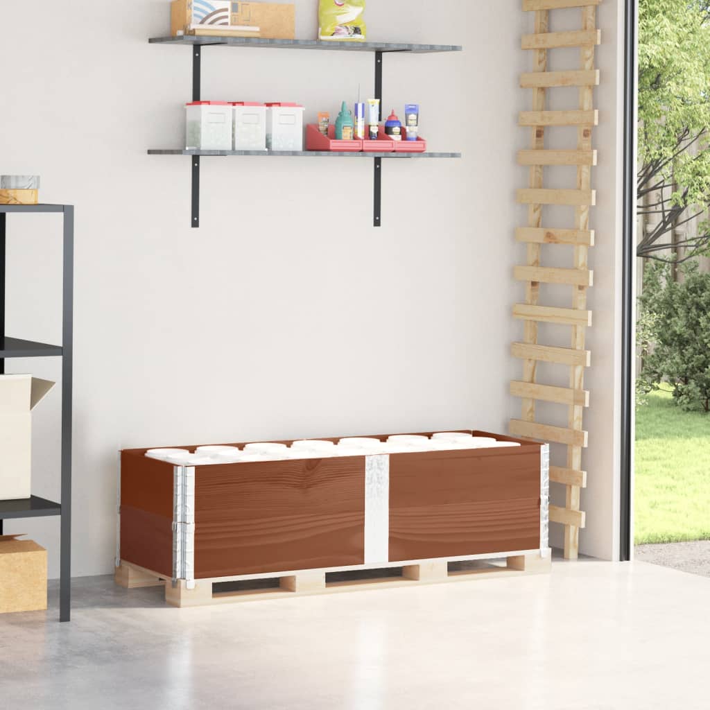 Kuormalavan Reunukset 2 Kpl Ruskea 150X50 Cm Täysi Mänty