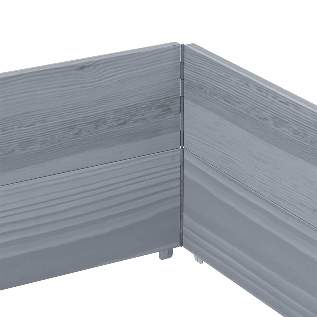 Kuormalavan Reunukset 2 Kpl Harmaa 150X100 Cm Täysi Mänty