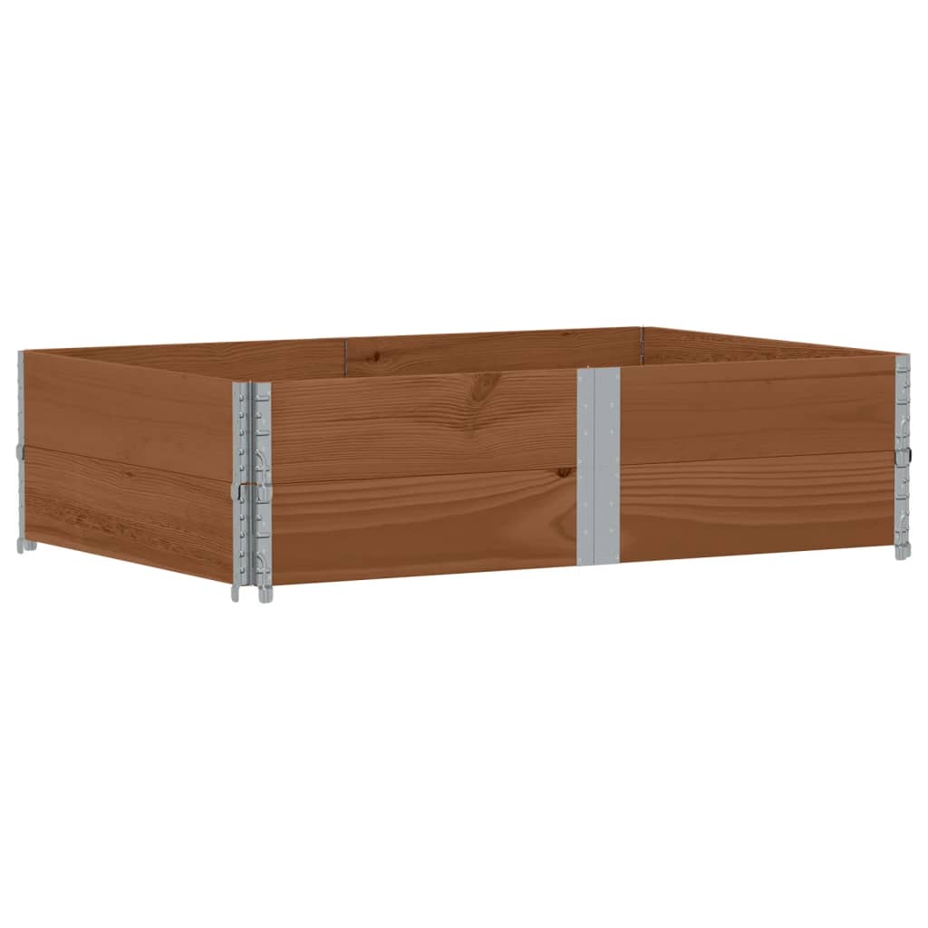 Kuormalavan Reunukset 2 Kpl Ruskea 150X100 Cm Täysi Mänty
