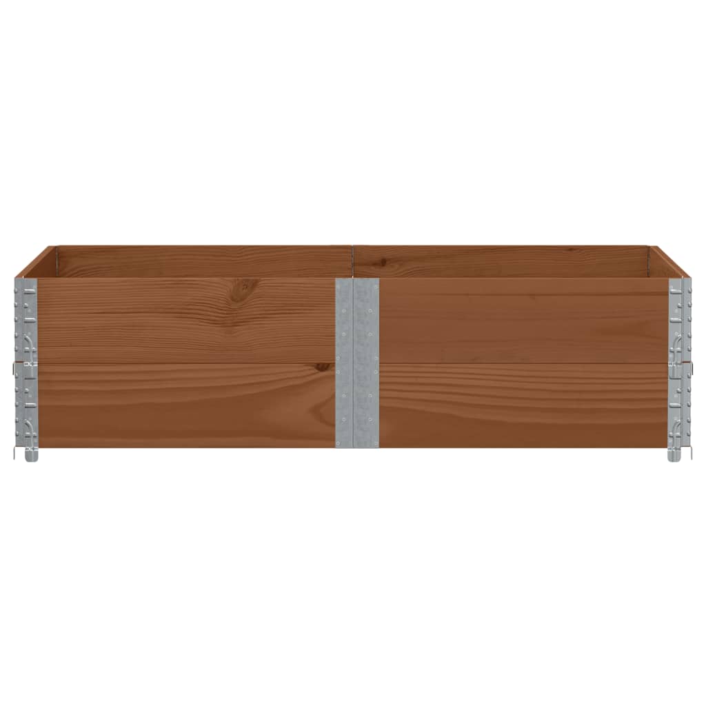 Kuormalavan Reunukset 2 Kpl Ruskea 150X100 Cm Täysi Mänty
