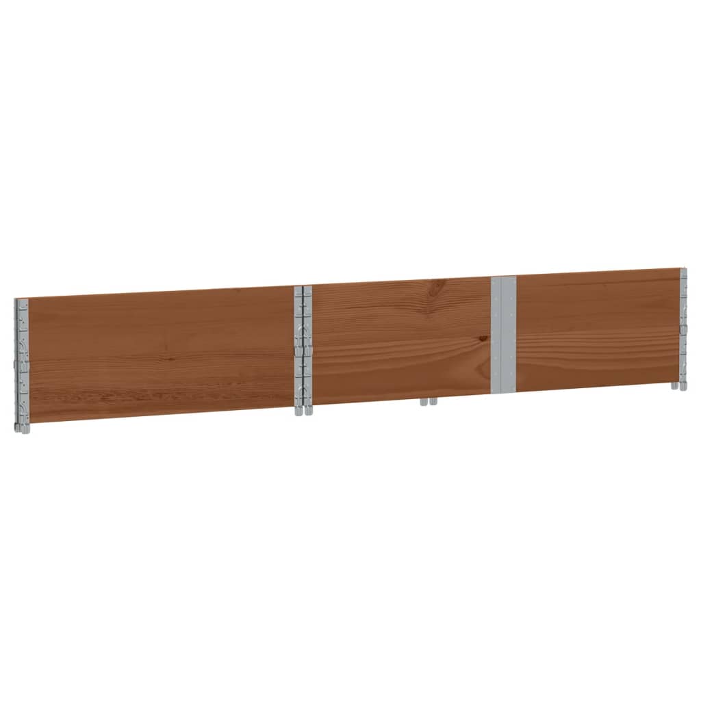 Kuormalavan Reunukset 2 Kpl Ruskea 150X100 Cm Täysi Mänty