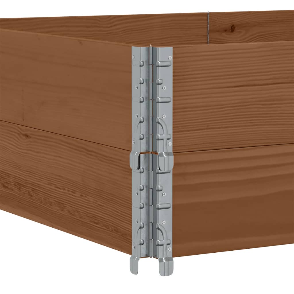 Kuormalavan Reunukset 2 Kpl Ruskea 150X100 Cm Täysi Mänty