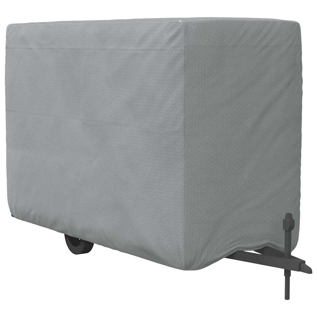 Hevosperävaunun Päällinen Harmaa 376X168X240 Cm Kuitukangas