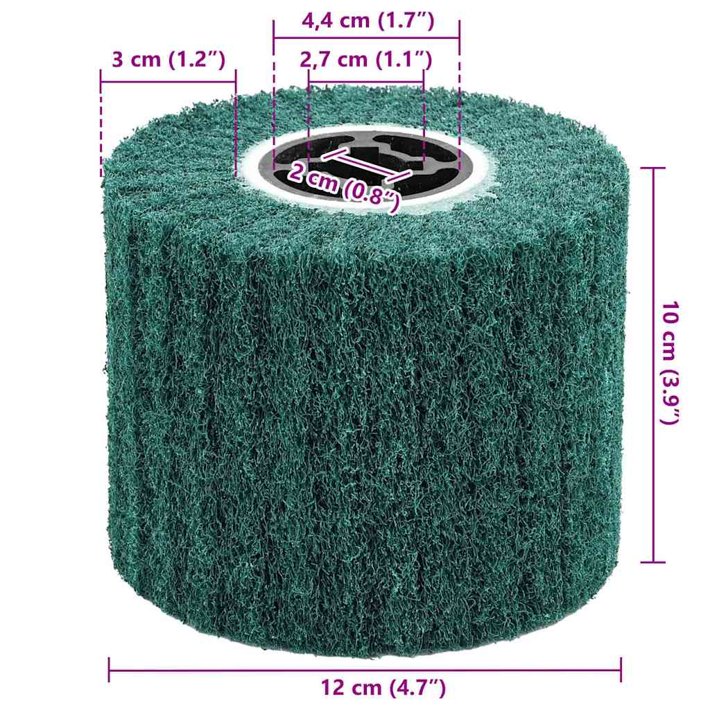Hiontarullat 3 Pcs Vihreä 12 X 12 X 10 Cm Synteettinen Kuitu
