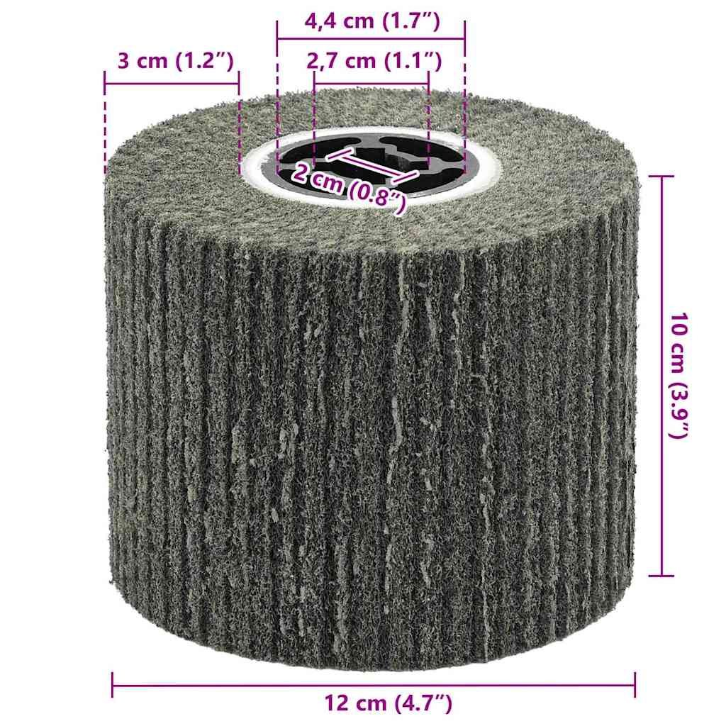 Hiontarullat 3 Pcs Musta 12 X 12 X 10 Cm Synteettinen Kuitu