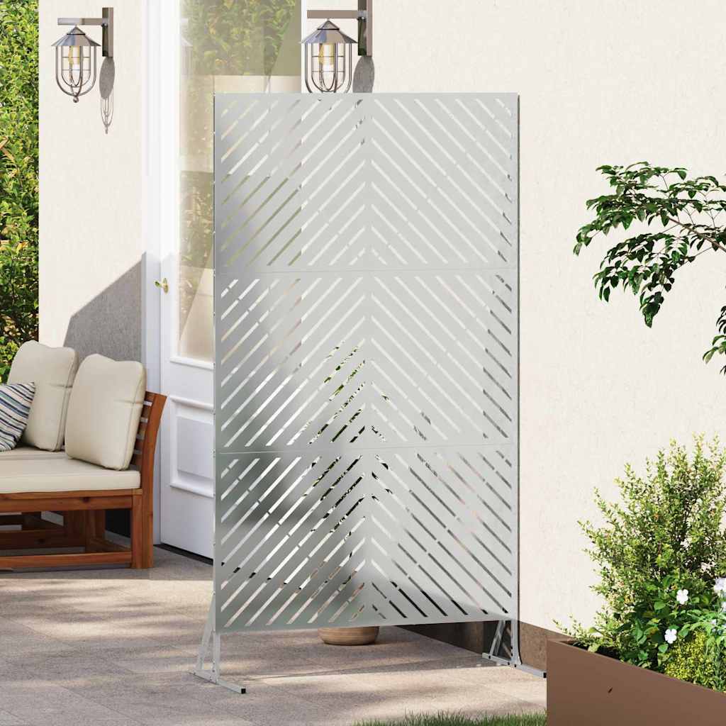 Yksityisyysnäyttö 100 X 50 X 180 Cm Galvanoitu Teräs Hopea