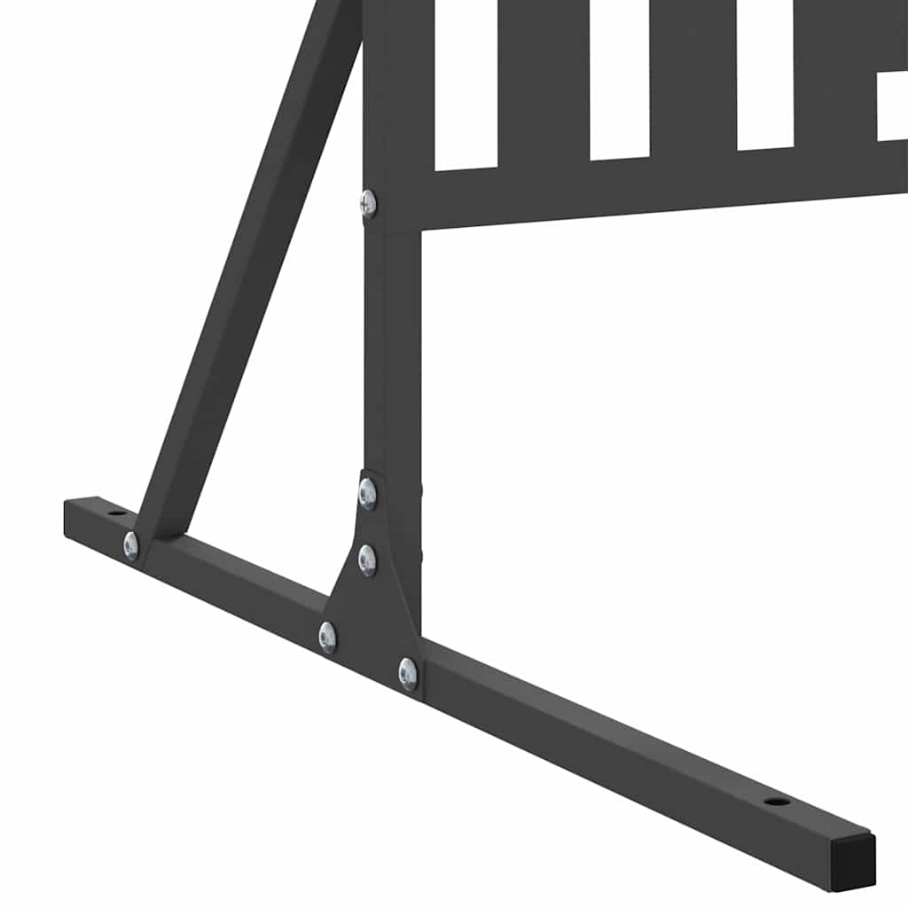 Yksityisyysnäyttö 100 X 50 X 180 Cm Teräs Musta