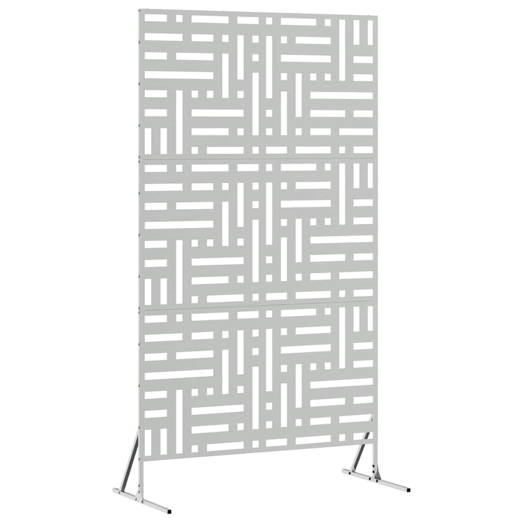 Yksityisyysnäyttö 100 X 50 X 180 Cm Galvanoitu Teräs Hopea