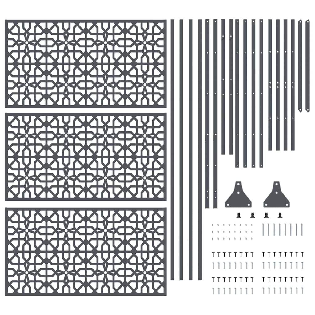 Yksityisyysnäyttö 100 X 50 X 180 Cm Teräs Antrasiitti