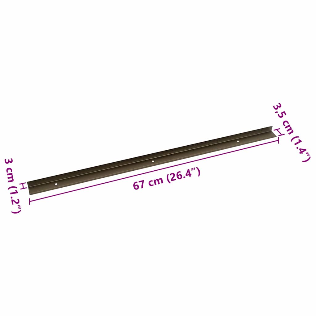 Porrasaskelmien Reunalistat 30 Pcs 67 X 3.5 X 3 Cm