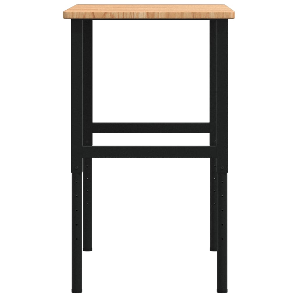 Työpenkki V.ruskea 100X60X(71,5-98) Cm Täysi Tammi Suorakaide