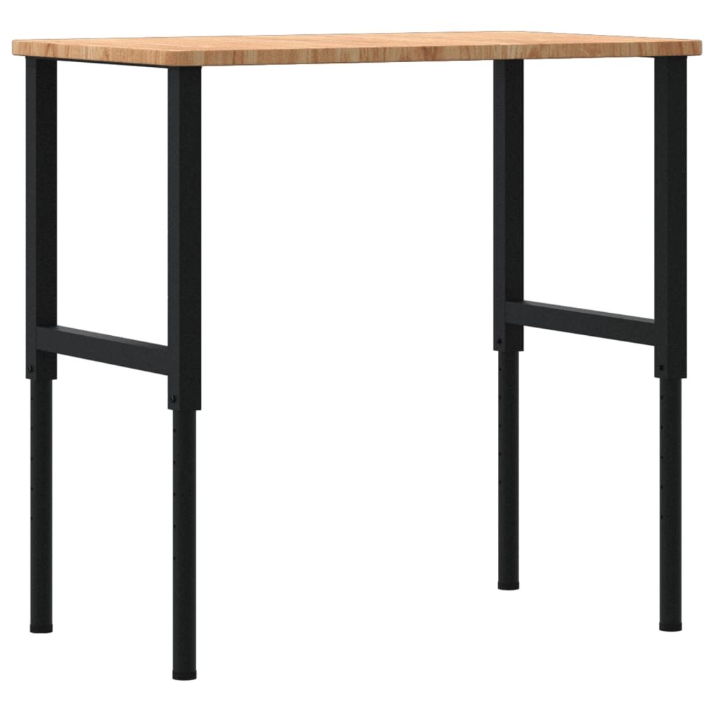 Työpenkki V.ruskea 100X60X(71,5-98) Cm Täysi Tammi Suorakaide