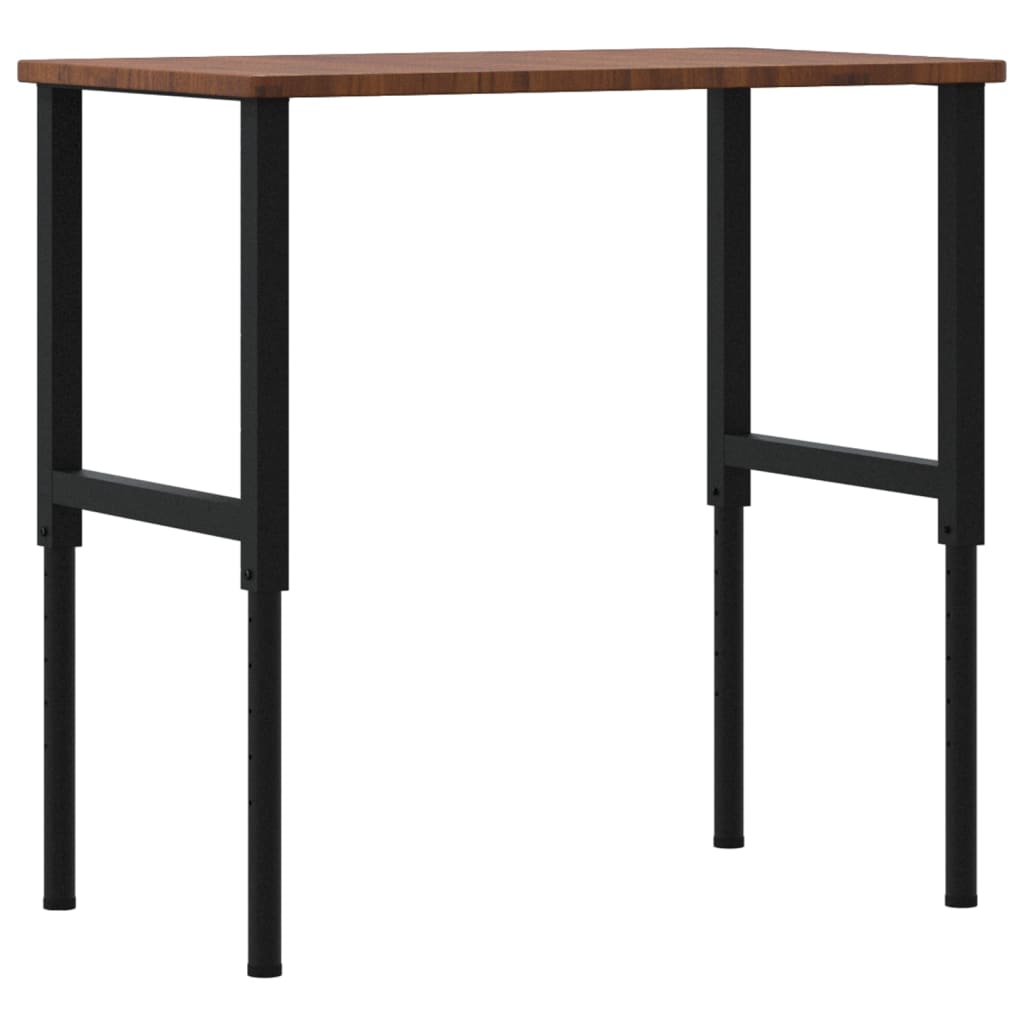 Työpenkki T.ruskea 100X60X(71,5-98) Cm Täysi Tammi Suorakaide