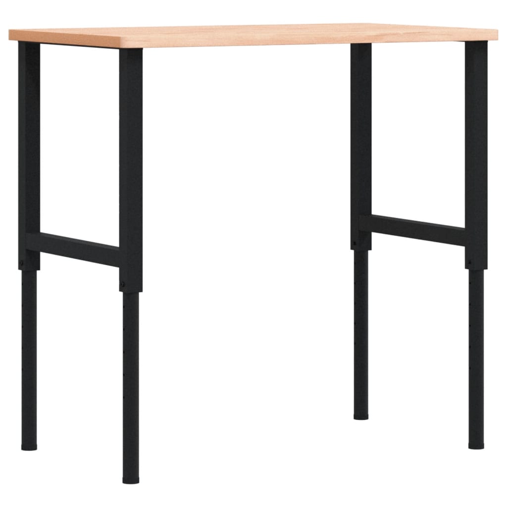 Työpenkki 100X60X(71,5-98) Cm Täysi Pyökki Suorakaide