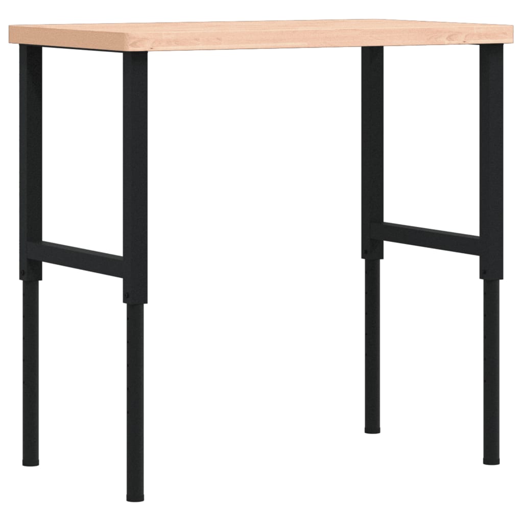 Työpenkki 100X60X(73-99,5) Cm Täysi Pyökki Suorakaide