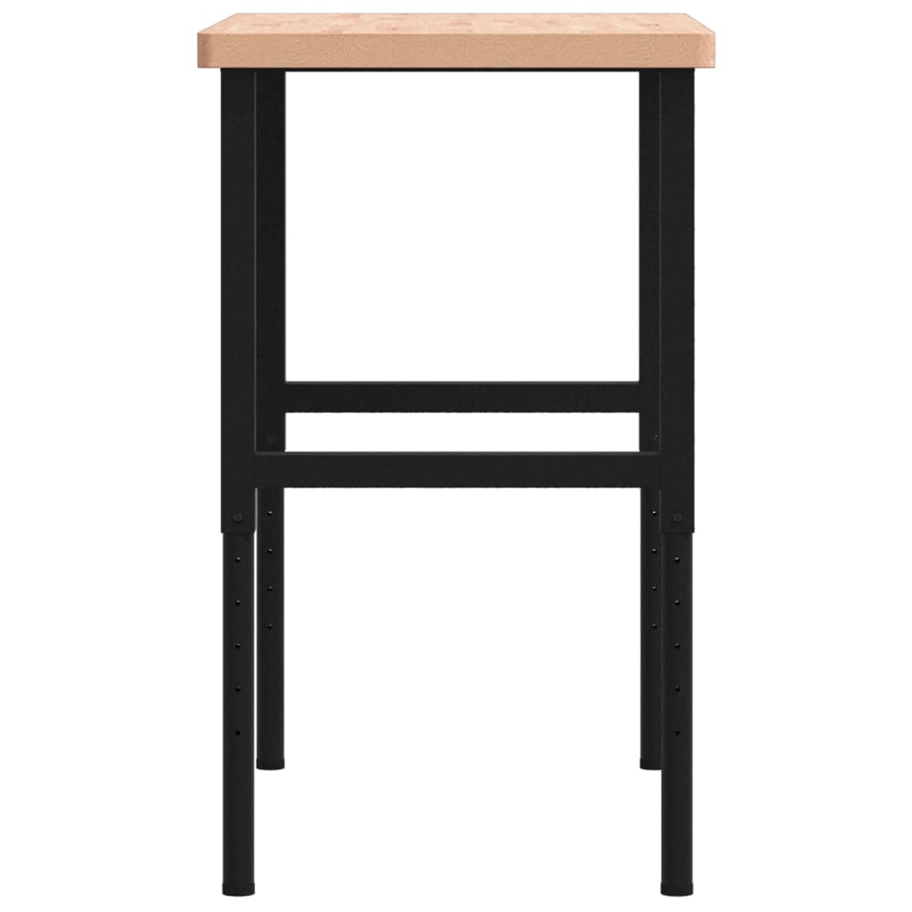 Työpenkki 100X60X(73-99,5) Cm Täysi Pyökki Suorakaide