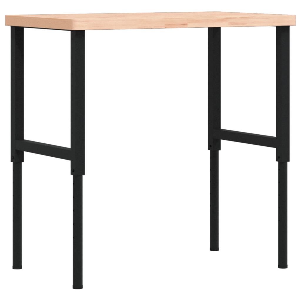 Työpenkki 100X60X(73-99,5) Cm Täysi Pyökki Suorakaide