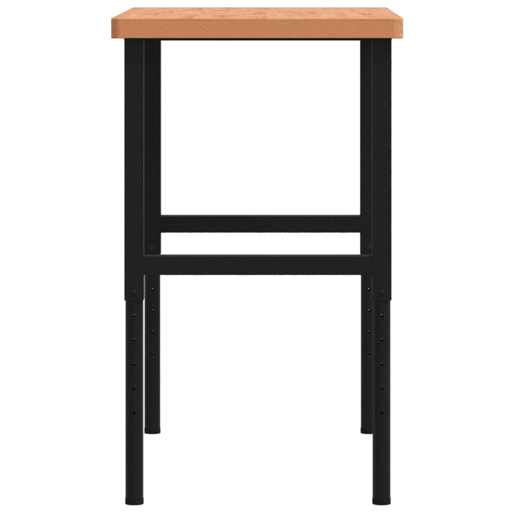 Työpenkki 100X60X(73-99,5) Cm Täysi Pyökki Suorakaide