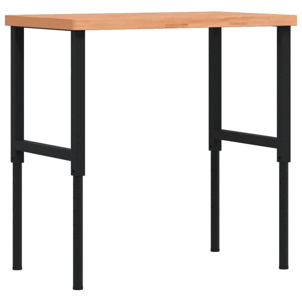 Työpenkki 100X60X(73-99,5) Cm Täysi Pyökki Suorakaide