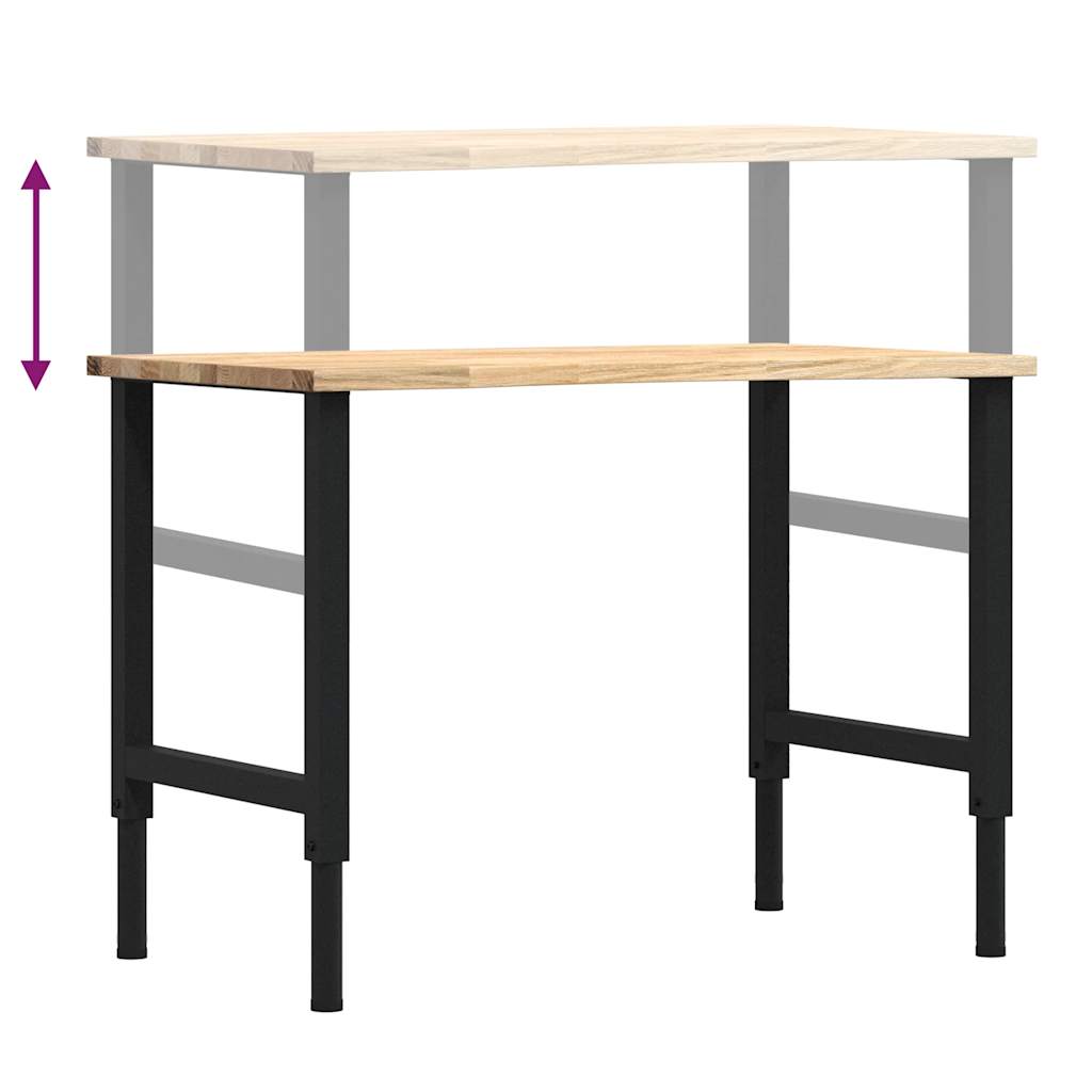 Työpenkki 100X60X(71,5-98) Cm Täysi Tammi