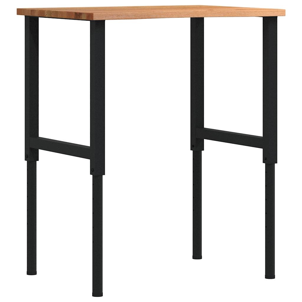 Työpöytä Vaaleanruskea 80X60X(71,5-98) Cm Massiivipuutammea