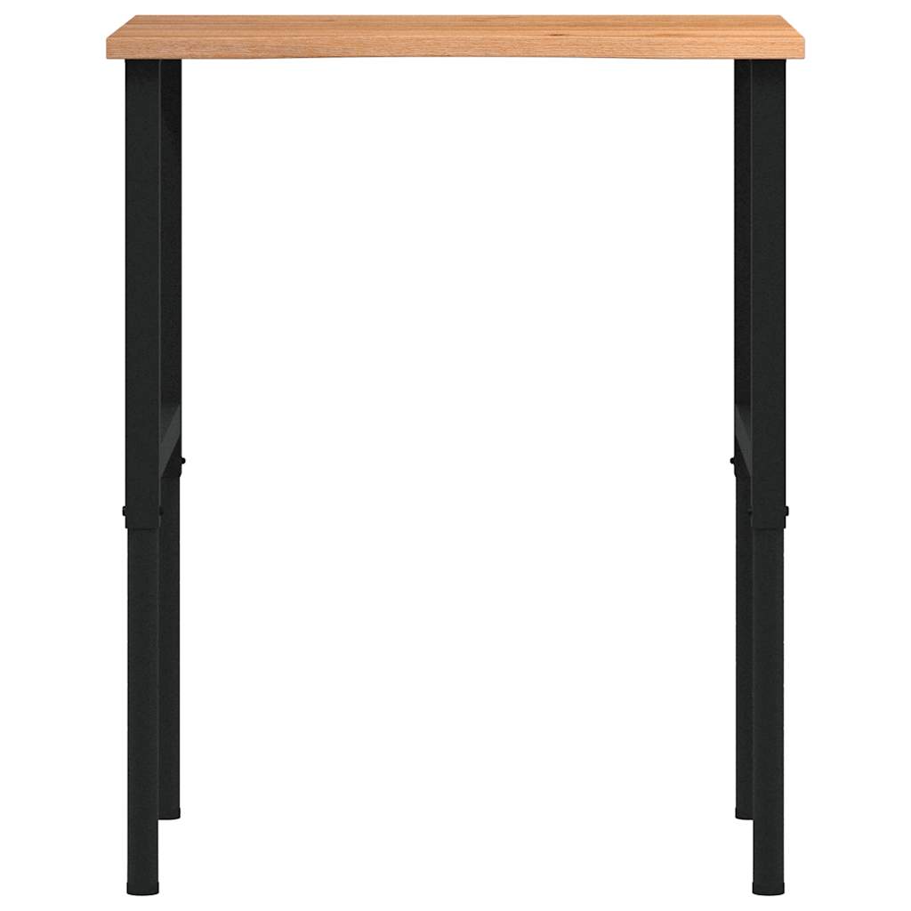 Työpöytä Vaaleanruskea 80X60X(71,5-98) Cm Massiivipuutammea
