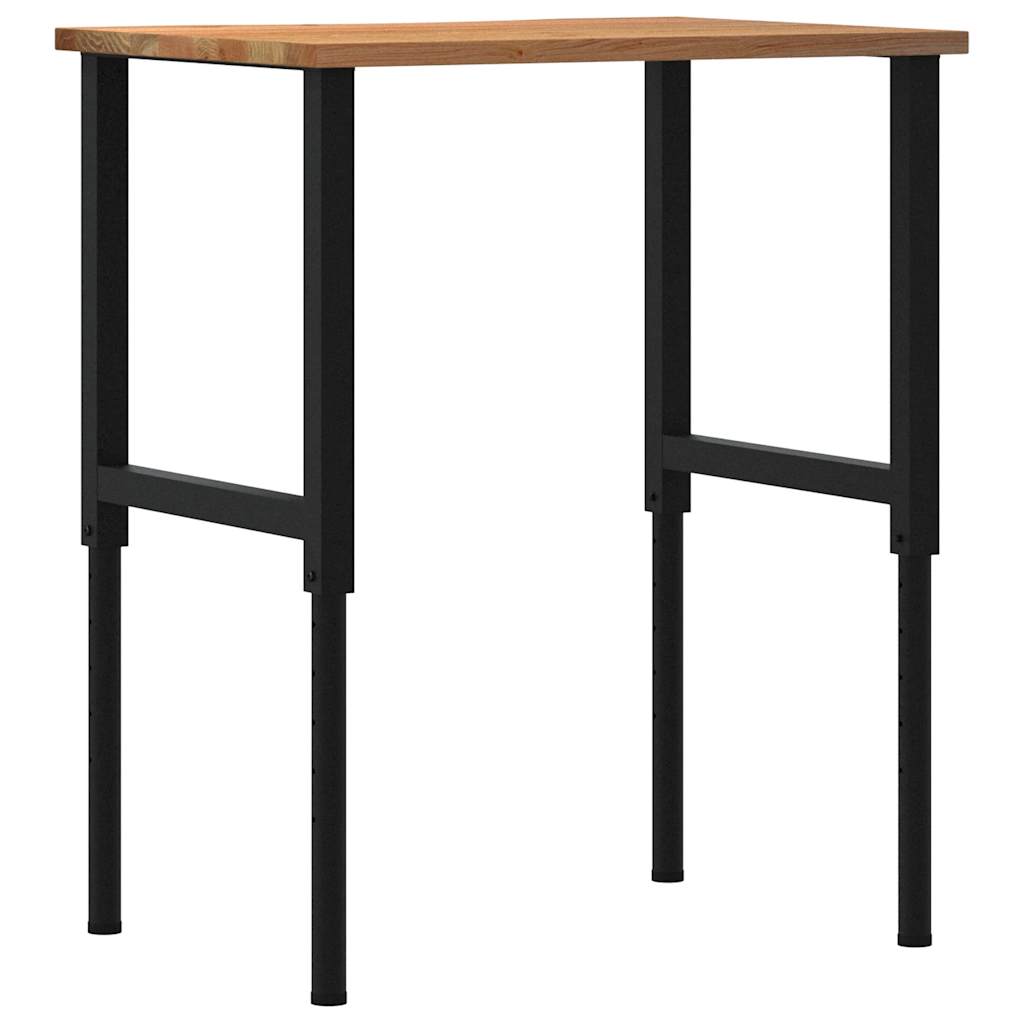 Työpöytä Vaaleanruskea 80X60X(71,5-98) Cm Massiivipuutammea