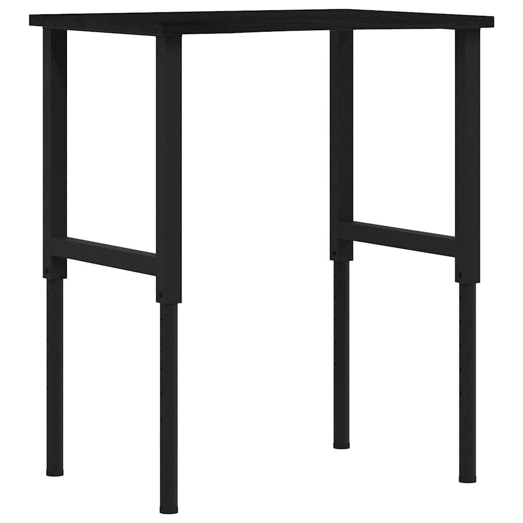 Työpöytä Tummanruskea 80X60X(71,5-98) Cm Massiivipuutammea