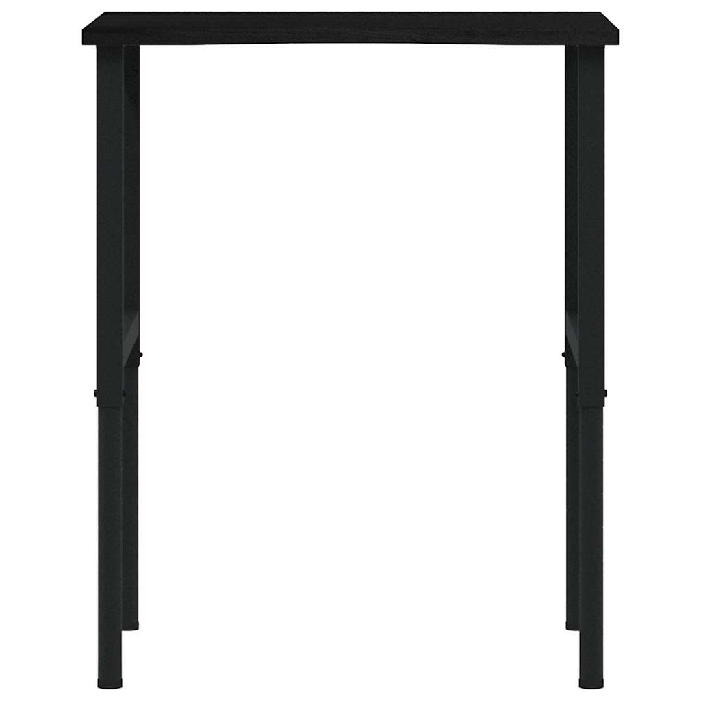Työpöytä Tummanruskea 80X60X(71,5-98) Cm Massiivipuutammea
