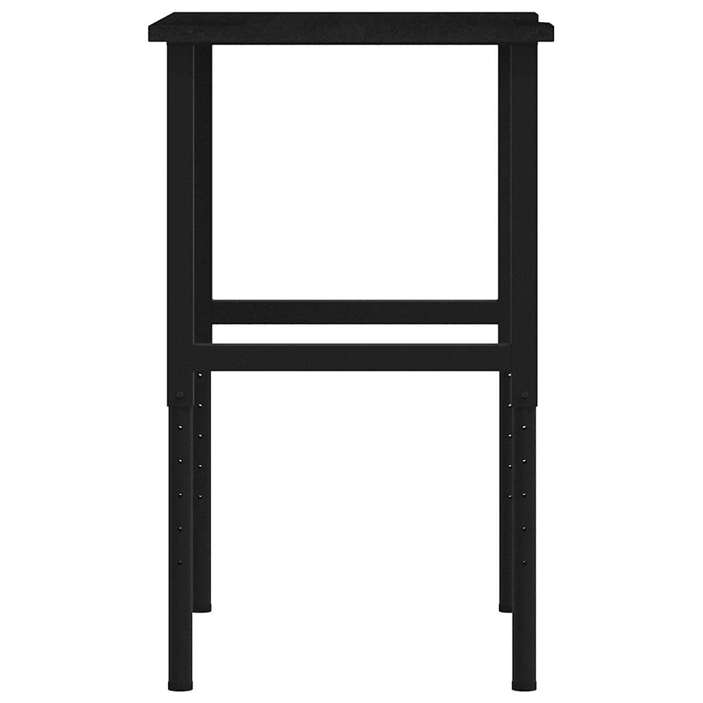 Työpöytä Tummanruskea 80X60X(71,5-98) Cm Massiivipuutammea