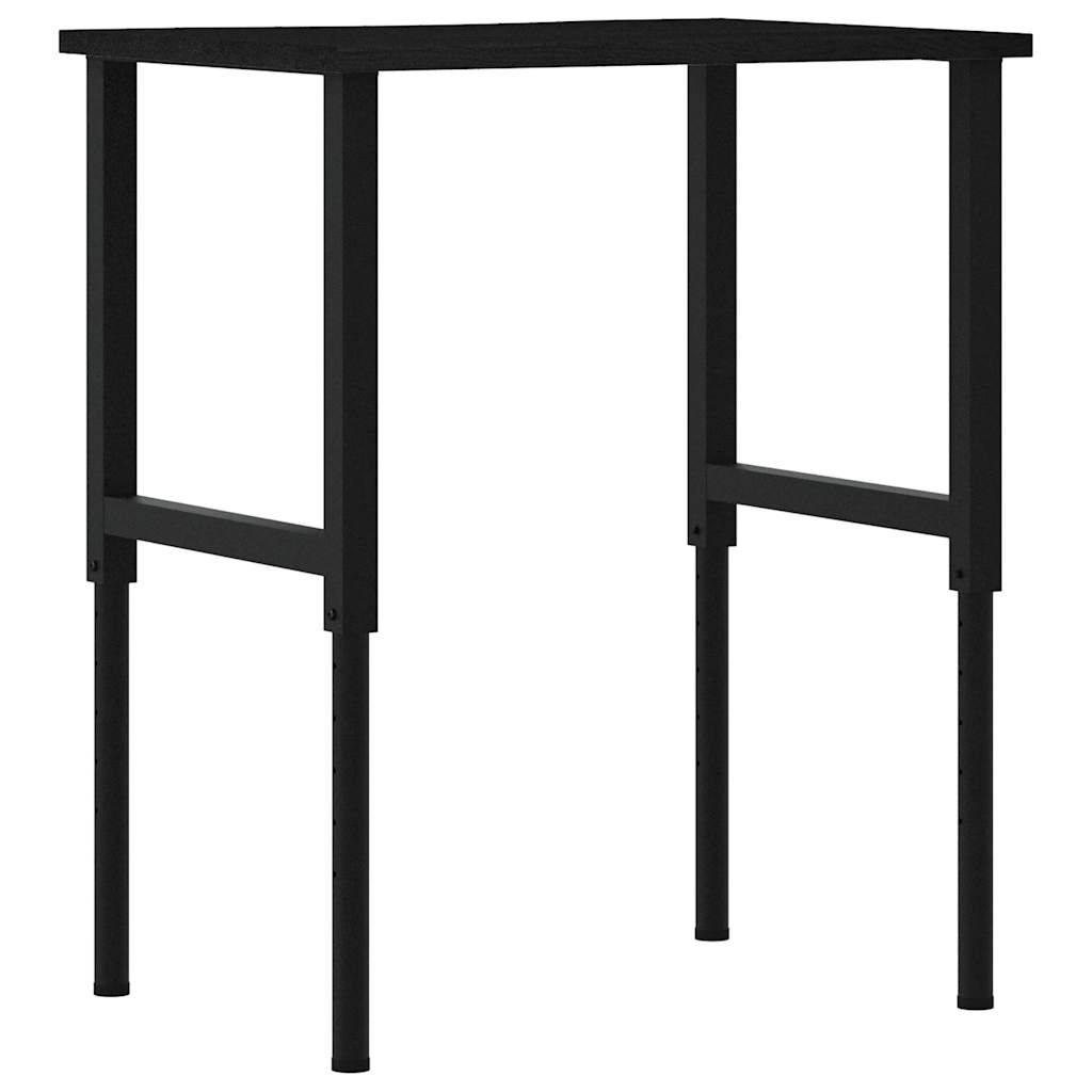 Työpöytä Tummanruskea 80X60X(71,5-98) Cm Massiivipuutammea